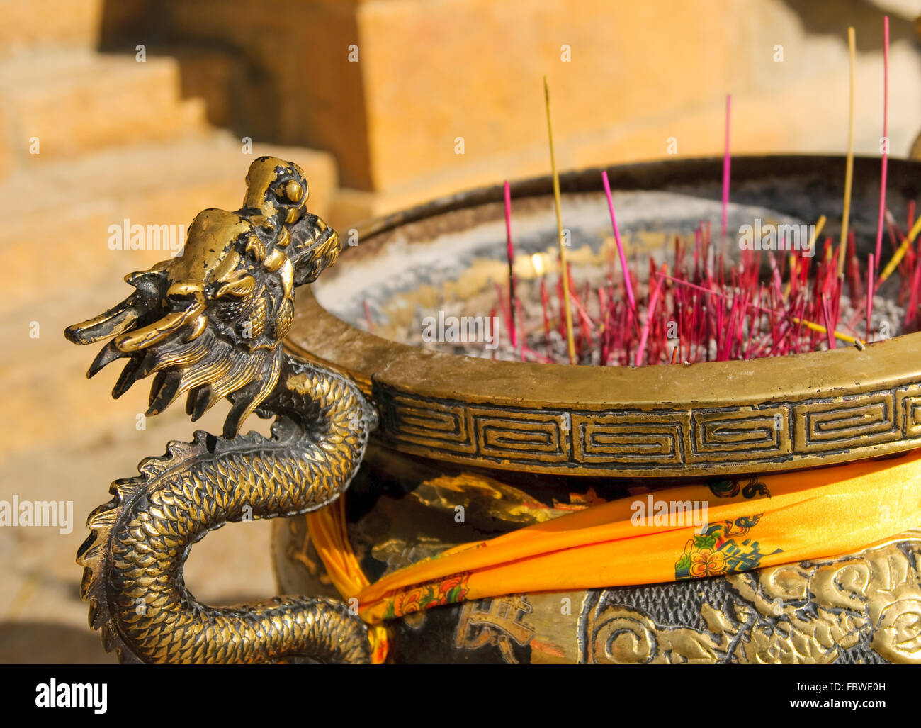 censer in songzanlin tibetan monastery, shangri-la, china Stock Photo