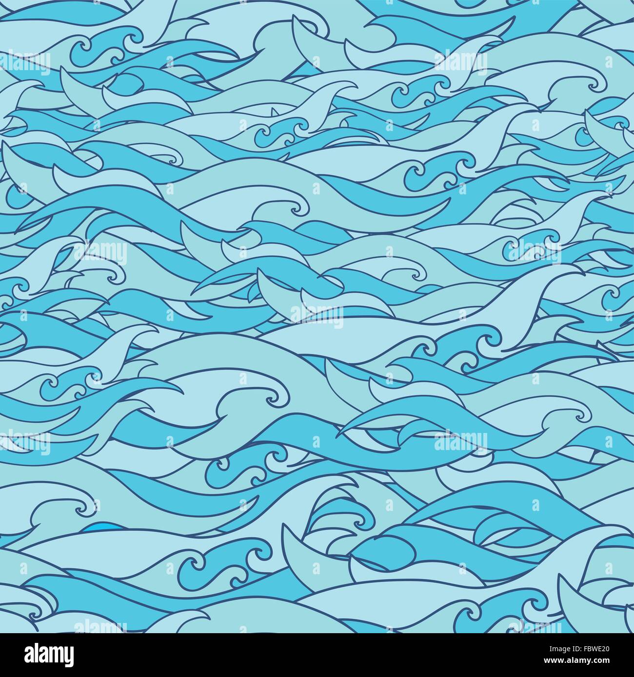 Blue seamless sea vector background with waves Stock Vector Image & Art ...