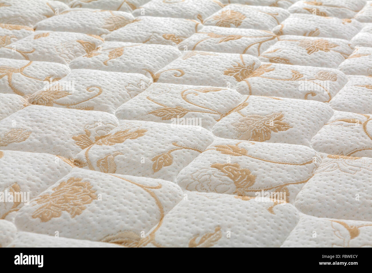 Brand new clean mattress cover surface Stock Photo