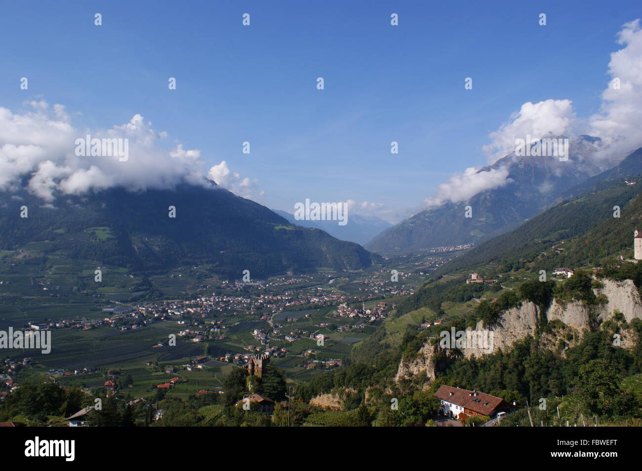 The Vinschgau in South Tyrol, Italy Stock Photo