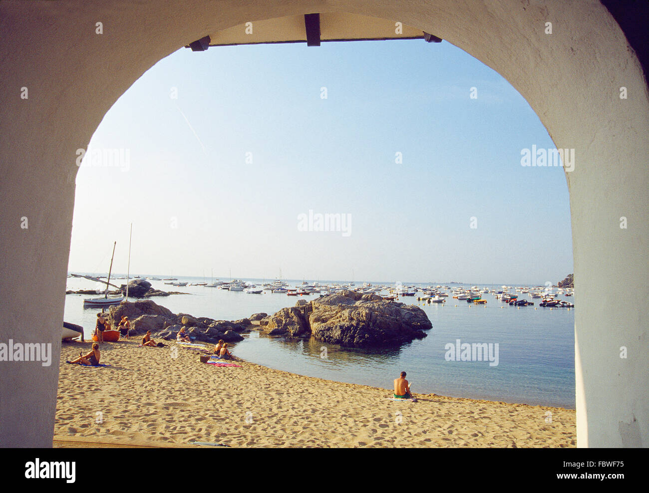 Beach. Calella de Palafrugell, Gerona province, Catalonia, Spain. Stock Photo