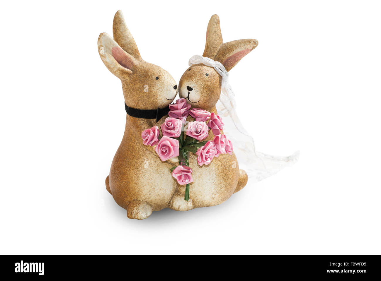 Wedding rabbits Stock Photo
