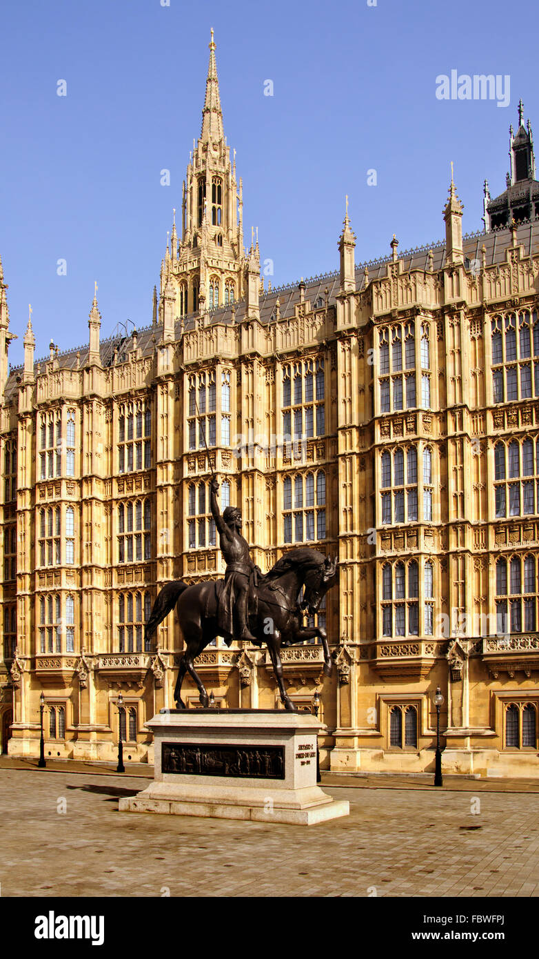 Richard the Lionheart - Parliament - London Stock Photo