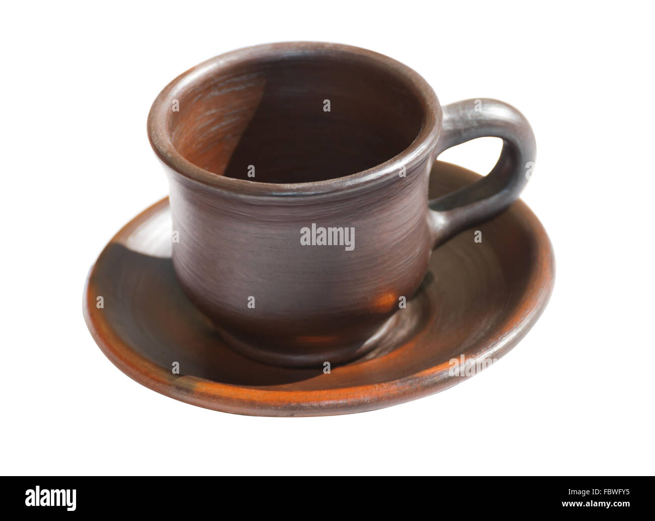 handmade ceramic cup from Pomaire - chile Stock Photo