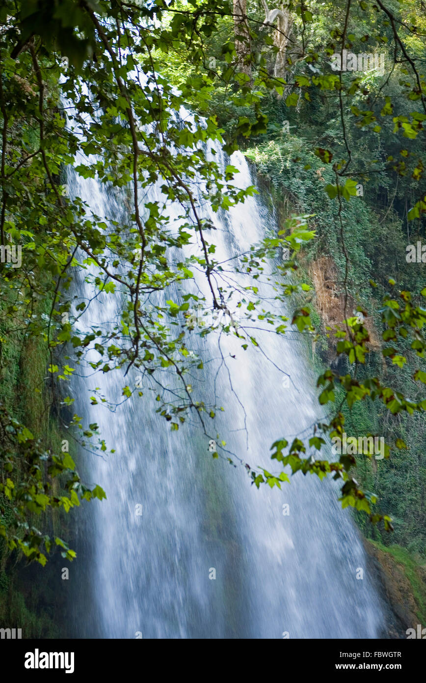 Nuevalos, Zaragoza province, Aragon, Spain: natural park Monasterio de Piedra. The waterfall, 'Caprichosa' Stock Photo