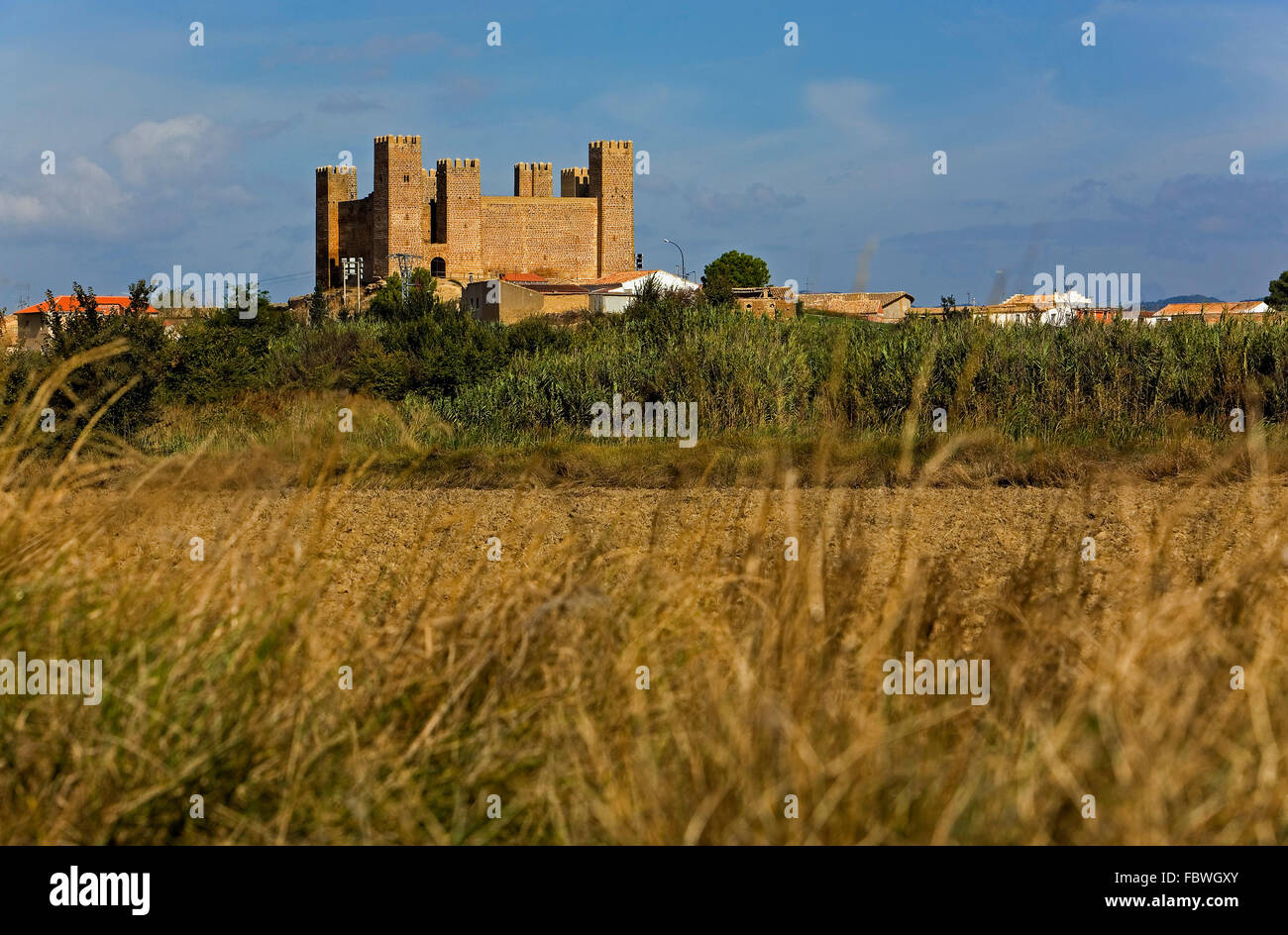 Spain, Zaragoza province: Sádaba, castle. cinco Villas. Stock Photo