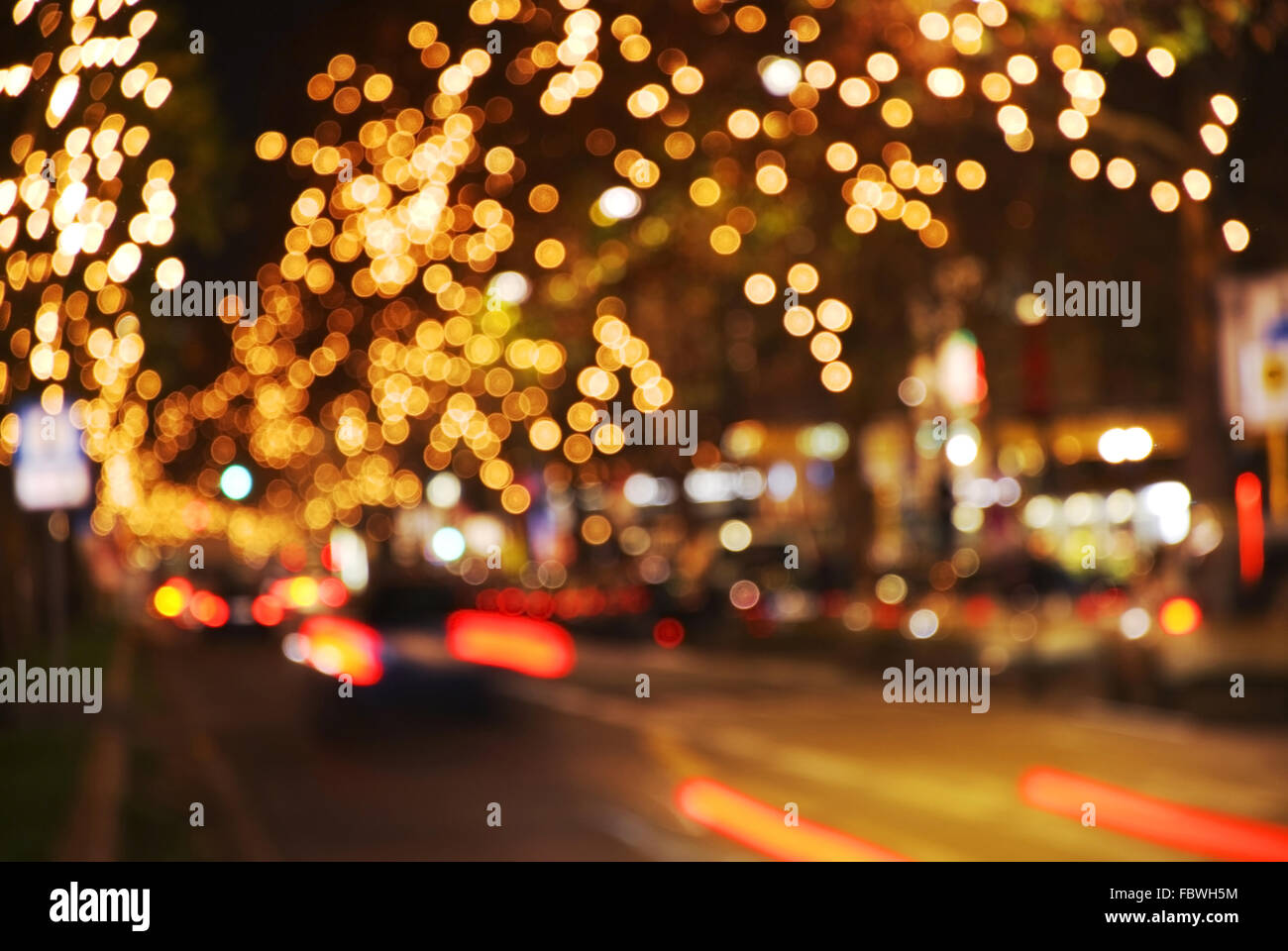 christmas lights bokeh berlin Stock Photo