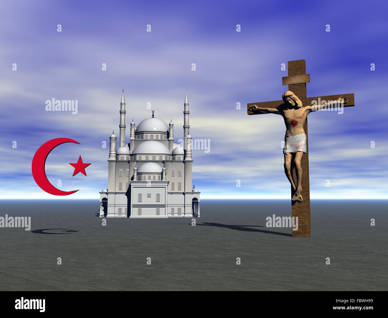 religious symbols Stock Photo