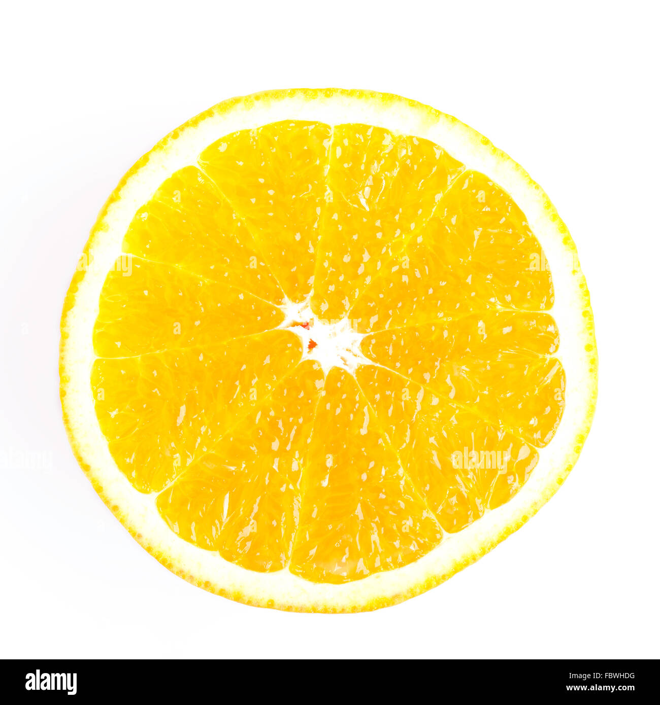 slice of orange isolated on white background Stock Photo - Alamy