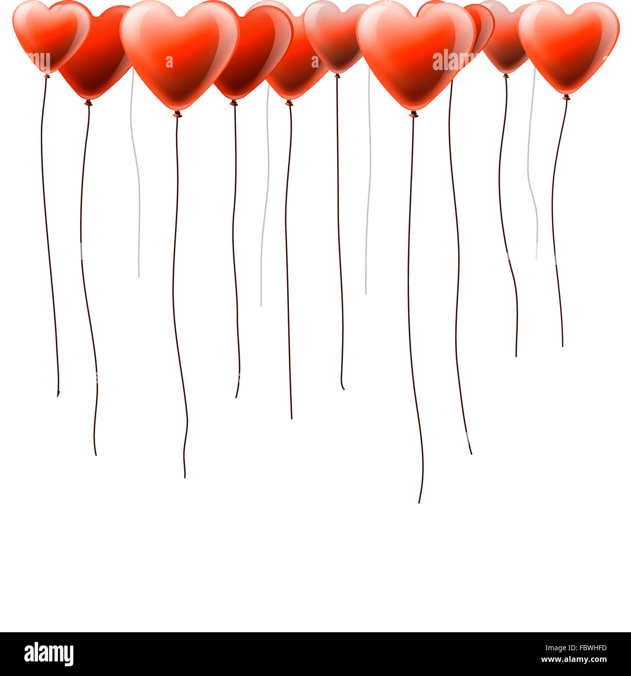 Valentines day background with heart balloons Stock Photo - Alamy