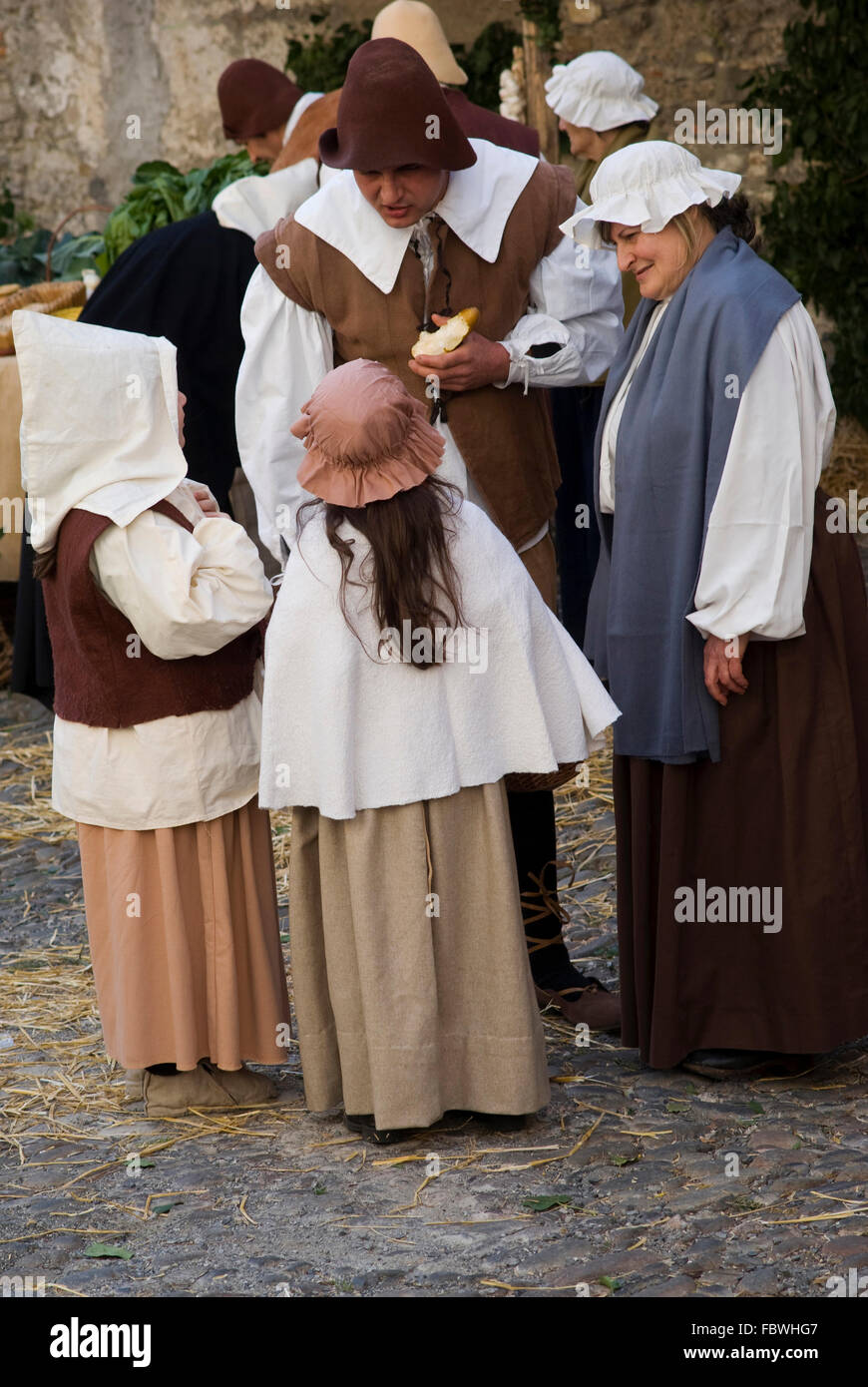Medieval costume party Stock Photo - Alamy