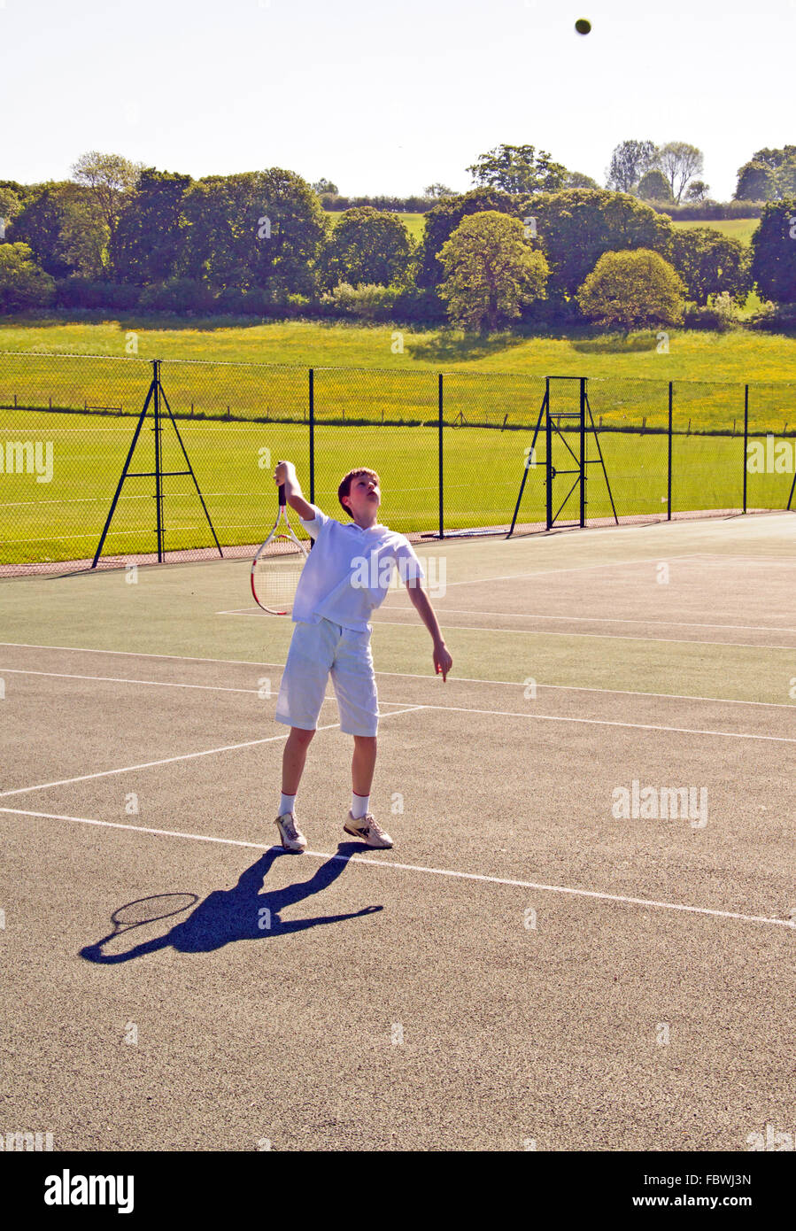 Tennis Overhead Smash Stock Photo Alamy