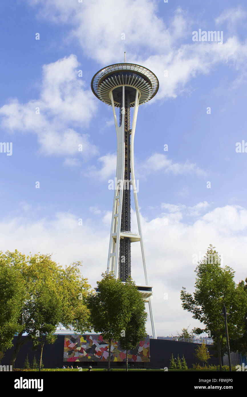 Space Needle in Seattle Stock Photo
