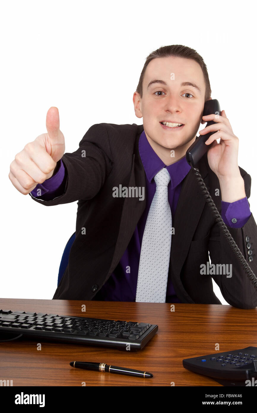 Businessman giving commitment Stock Photo