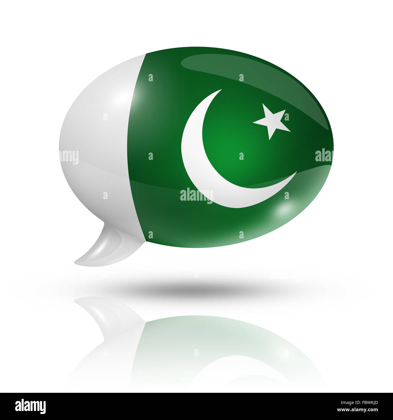 Pakistani flag speech bubble Stock Photo