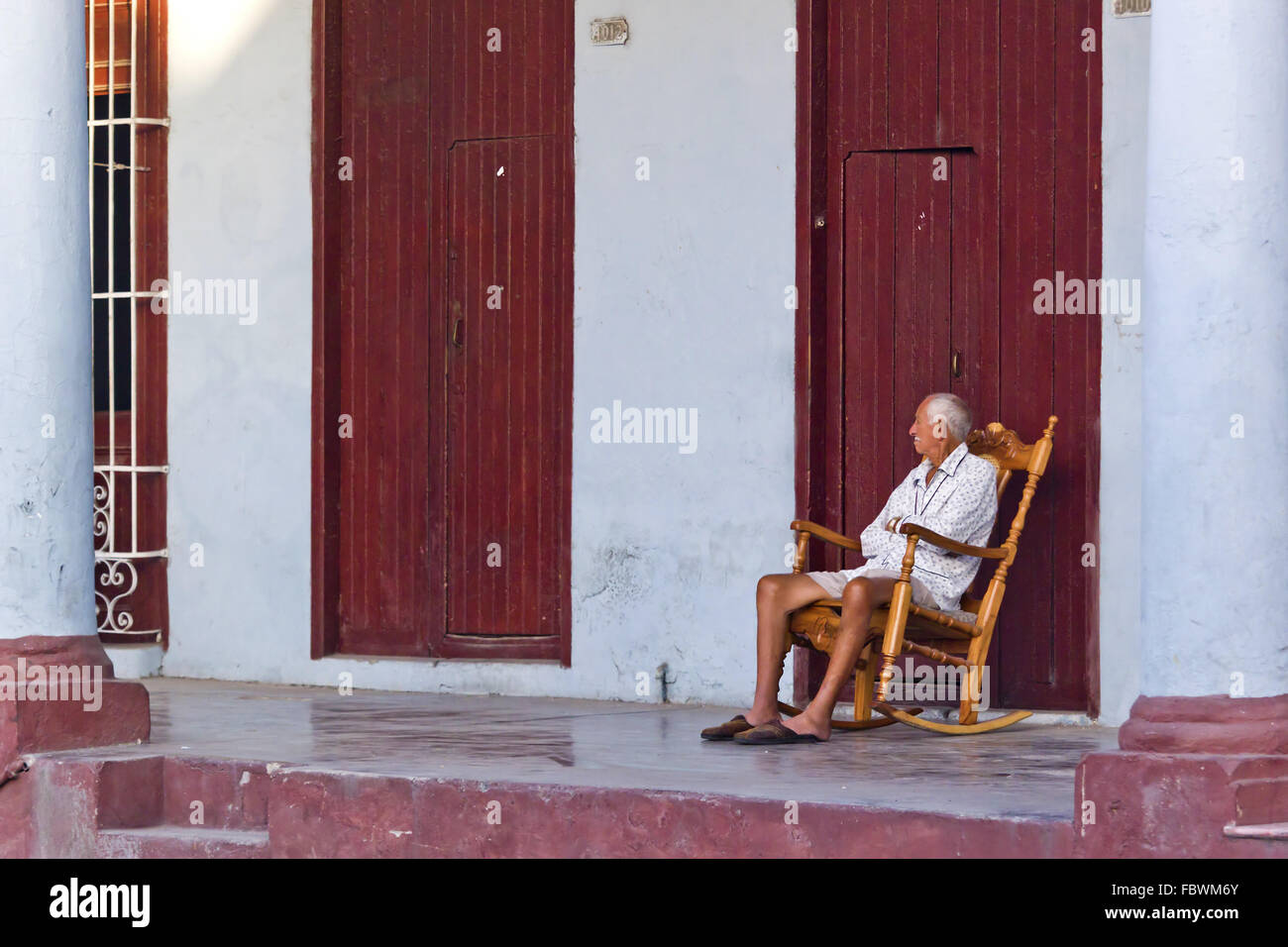 Old man rocking chair hi-res stock photography and images - Alamy