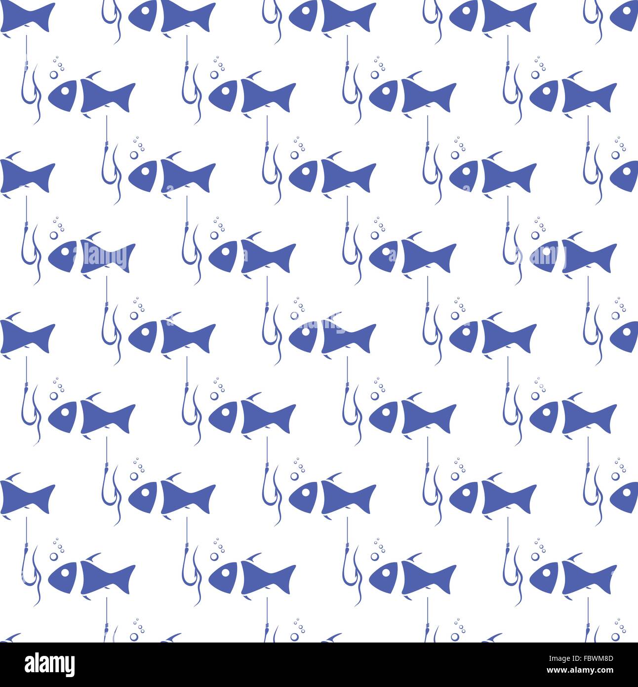Seamless background with blue fish Stock Vector Image & Art - Alamy