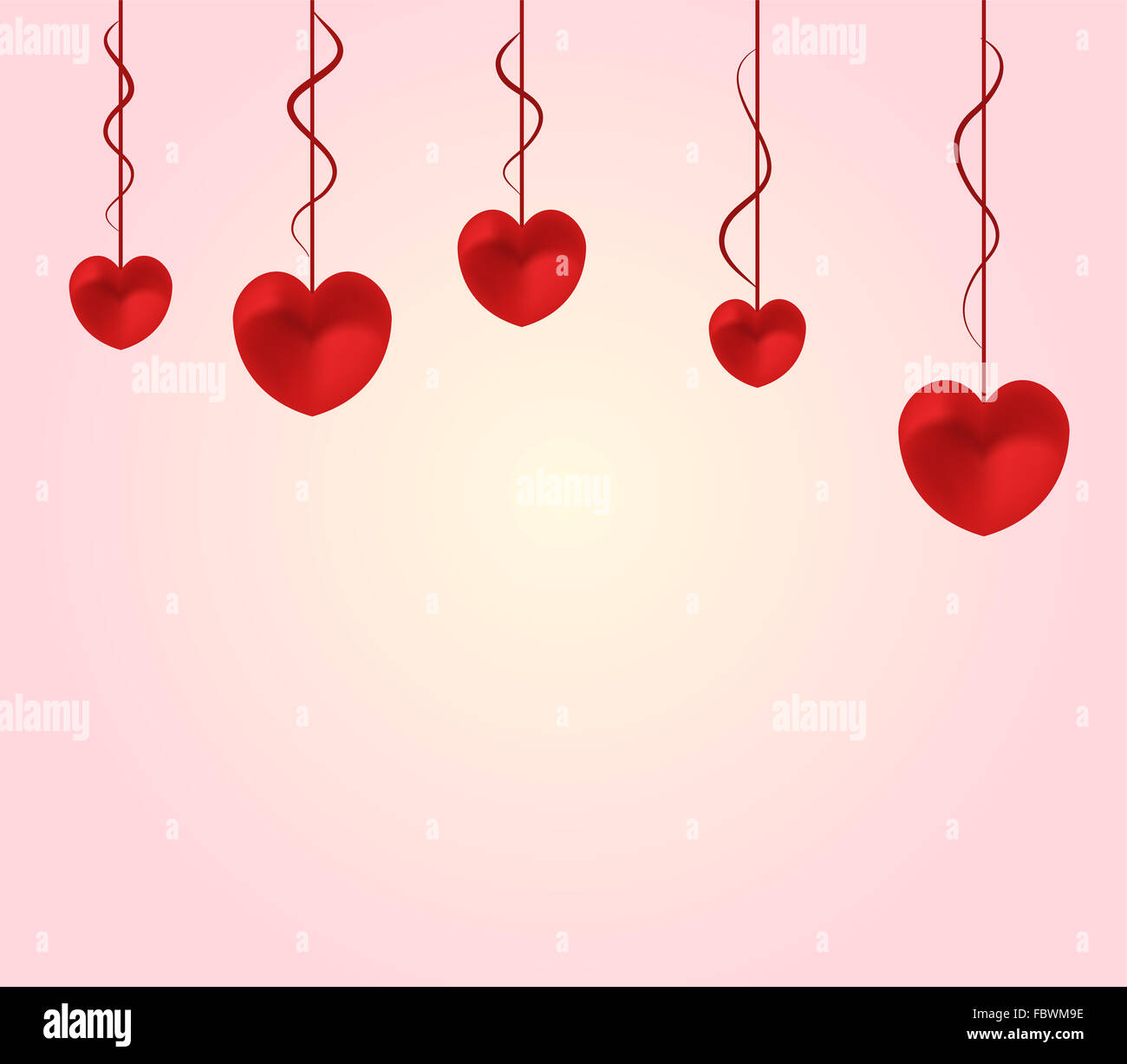 hearts on a white background Stock Photo - Alamy