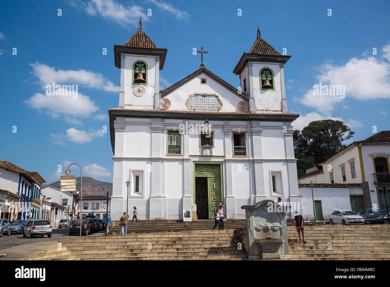 Catedral Basilica da Se, Nossa Senhora da Assuncao, Praca da Se, Mariana, Minas Gerais, Brazil Stock Photo