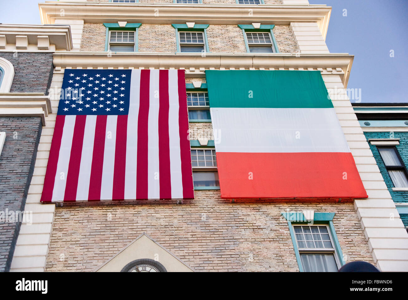 Irish American Flags Stock Photo