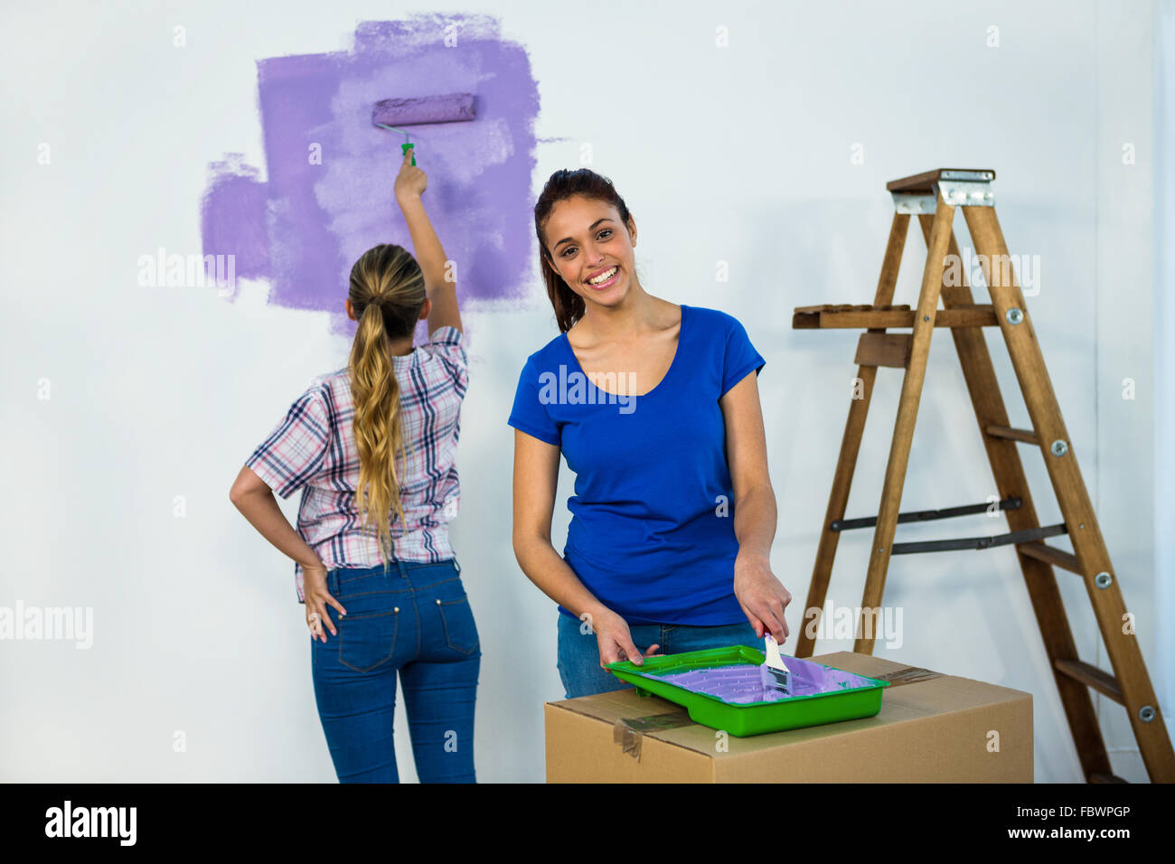 Pretty painting on wall hi-res stock photography and images - Alamy