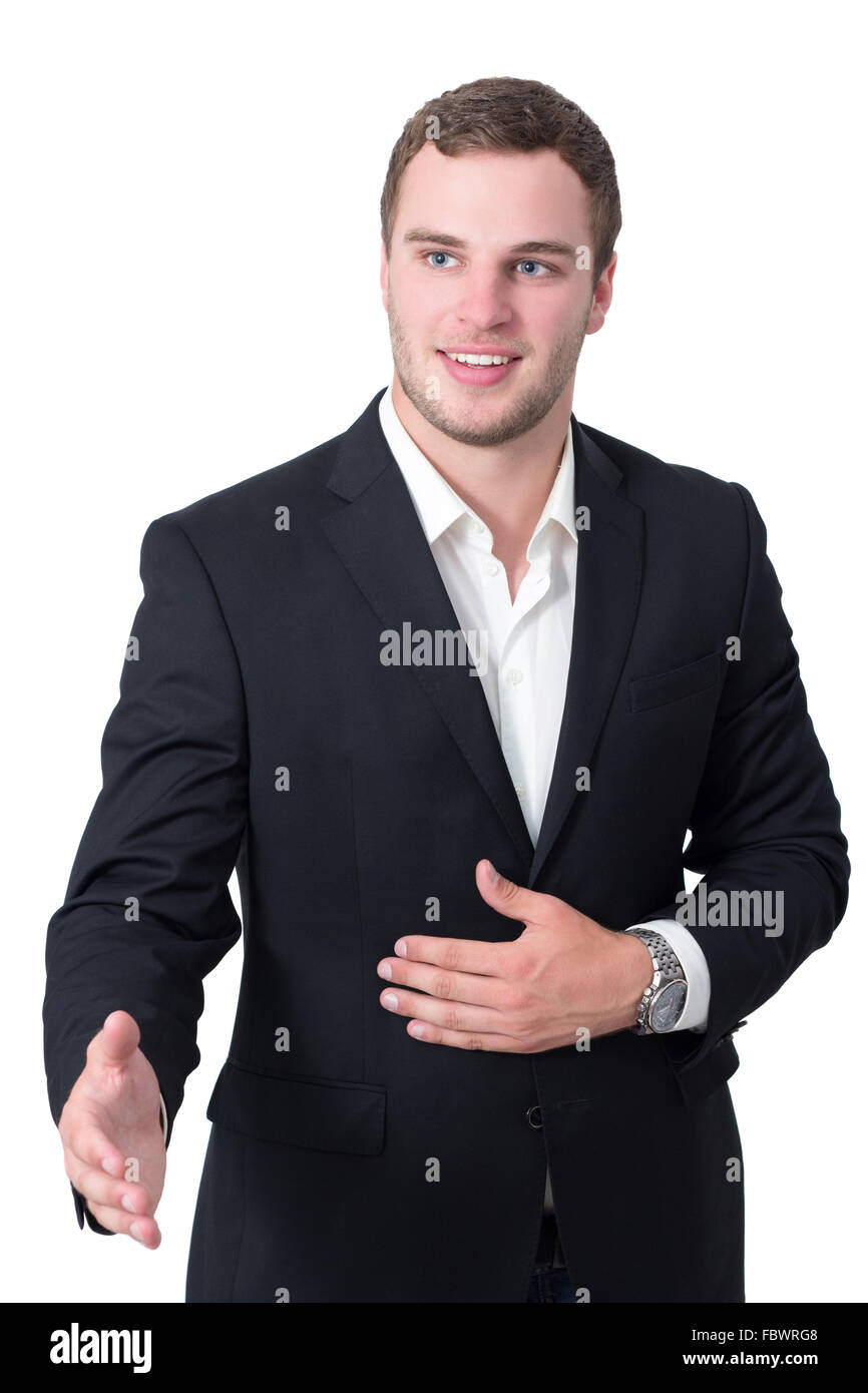 Young business man shaking hand hi-res stock photography and images - Alamy