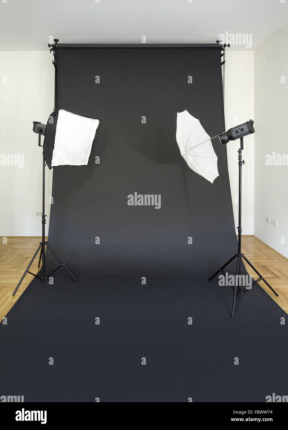 Empty Photo Studio Stock Photo