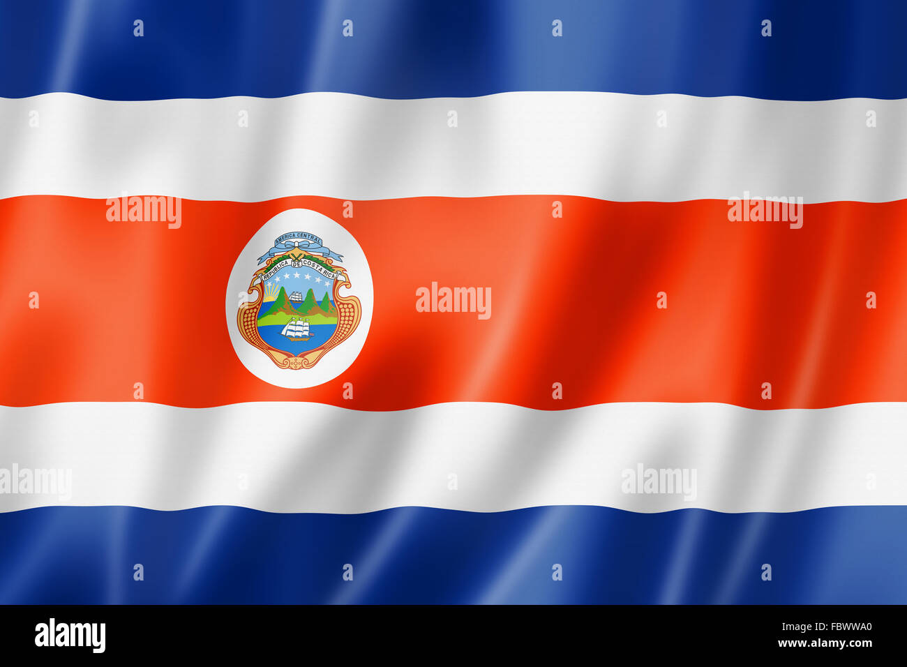 Costa Rican flag Stock Photo Alamy