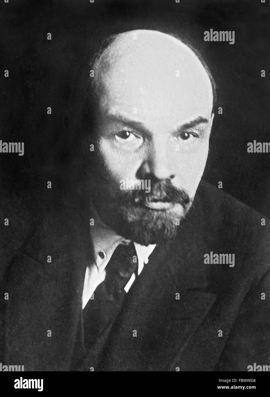 Vladimir Lenin (Vladimir Ilyich Ulyanov), Chairman of the Council of People's Commissars of the Russian SFSR and subsequently Premier of the Soviet Union, Stock Photo