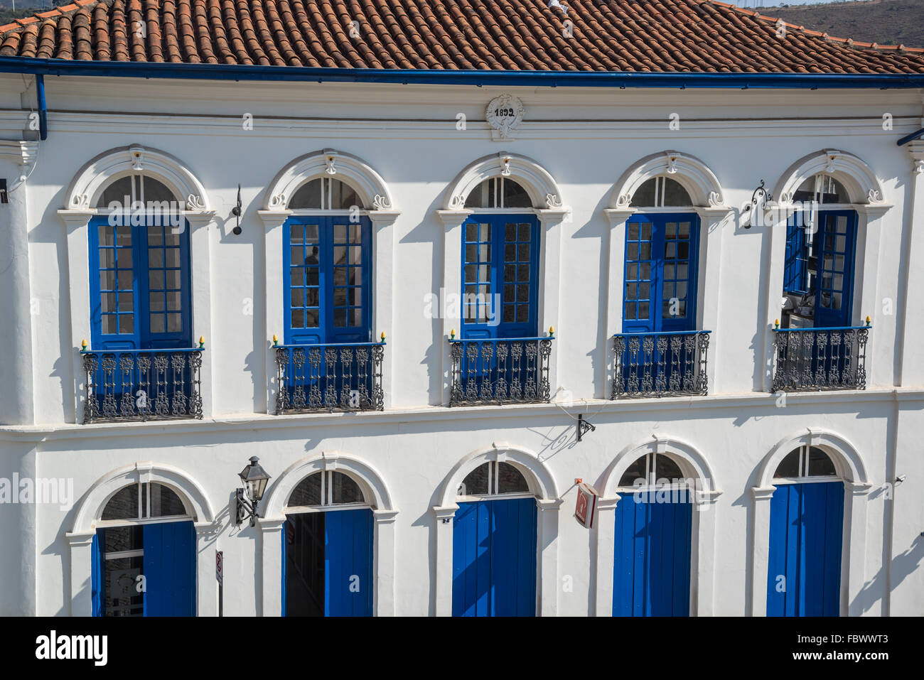 19th century house, Ouro Preto, Minas Gerais, Brazil Stock Photo