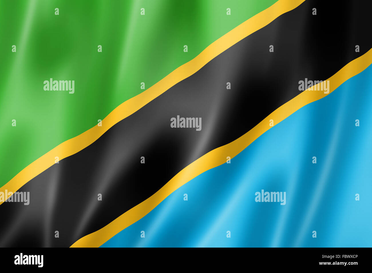 Tanzania silk flag hi-res stock photography and images - Alamy