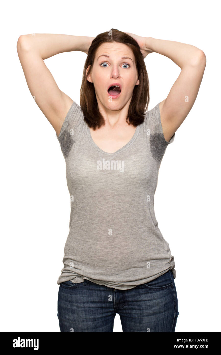 Woman Sweating Badly Under Armpit Hi Res Stock Photography And Images