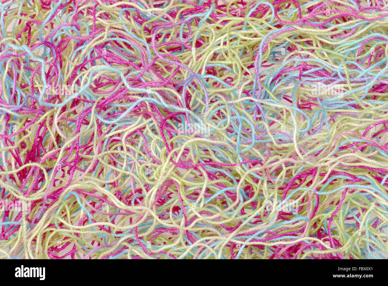 closeup bacground of multicolored threads Stock Photo