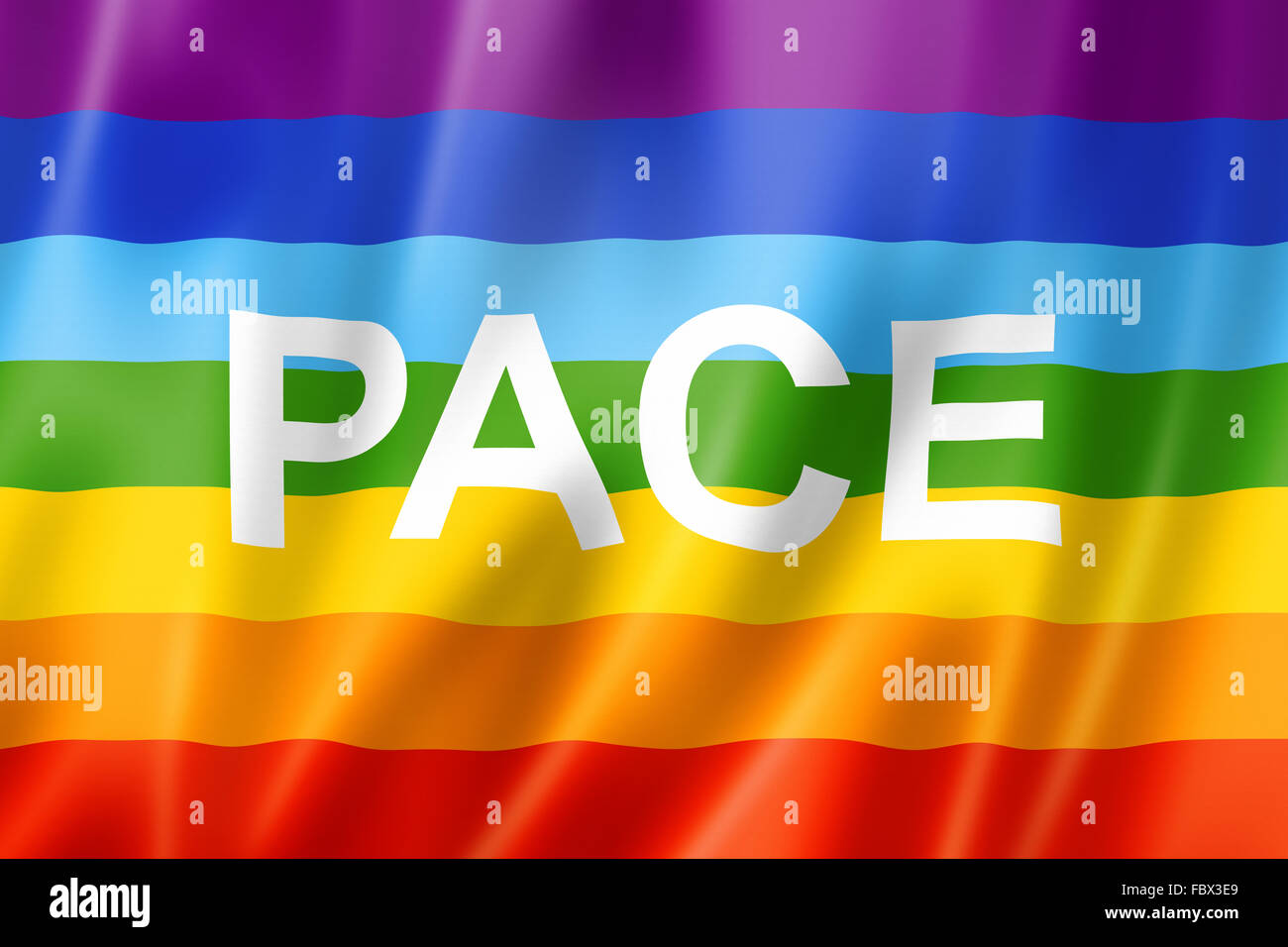 Rainbow peace / pace flag Stock Photo Alamy