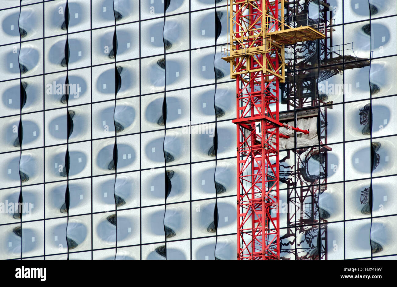Facade of concerthall Elbphilharmonie, Hamburg Stock Photo