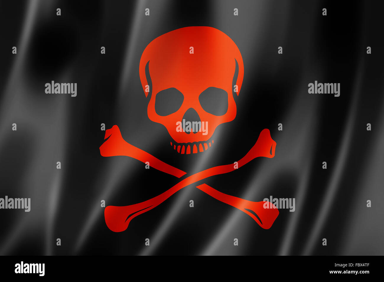 Red jolly roger flag hi-res stock photography and images - Alamy