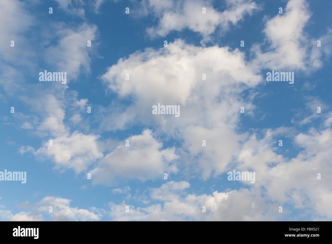 white cloud on blue sky sunny day Stock Photo
