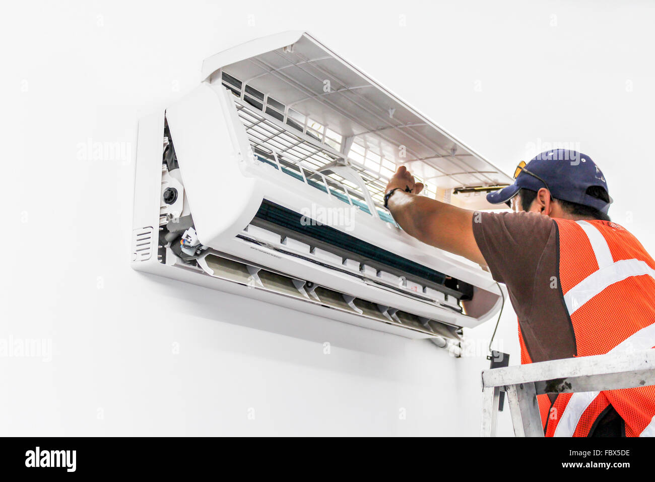 Air Conditioning Repair Stock Photo Alamy