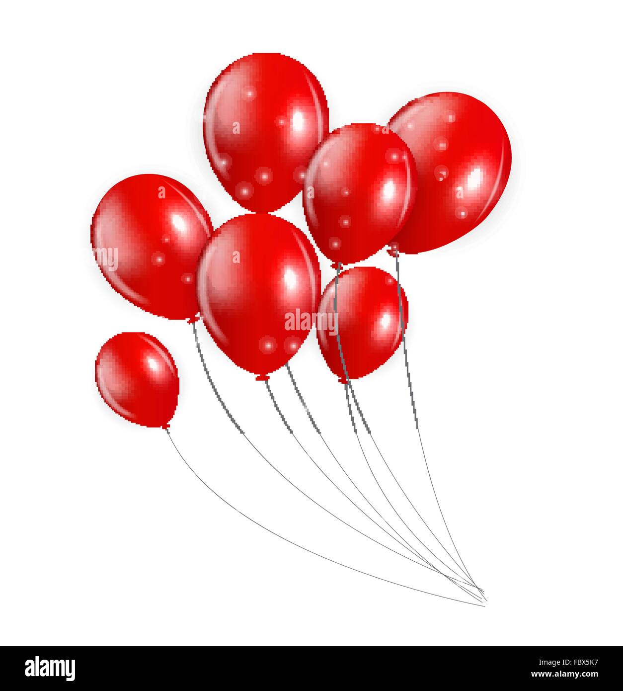 Set of Colored Balloons, Vector Illustration Stock Vector Image & Art ...