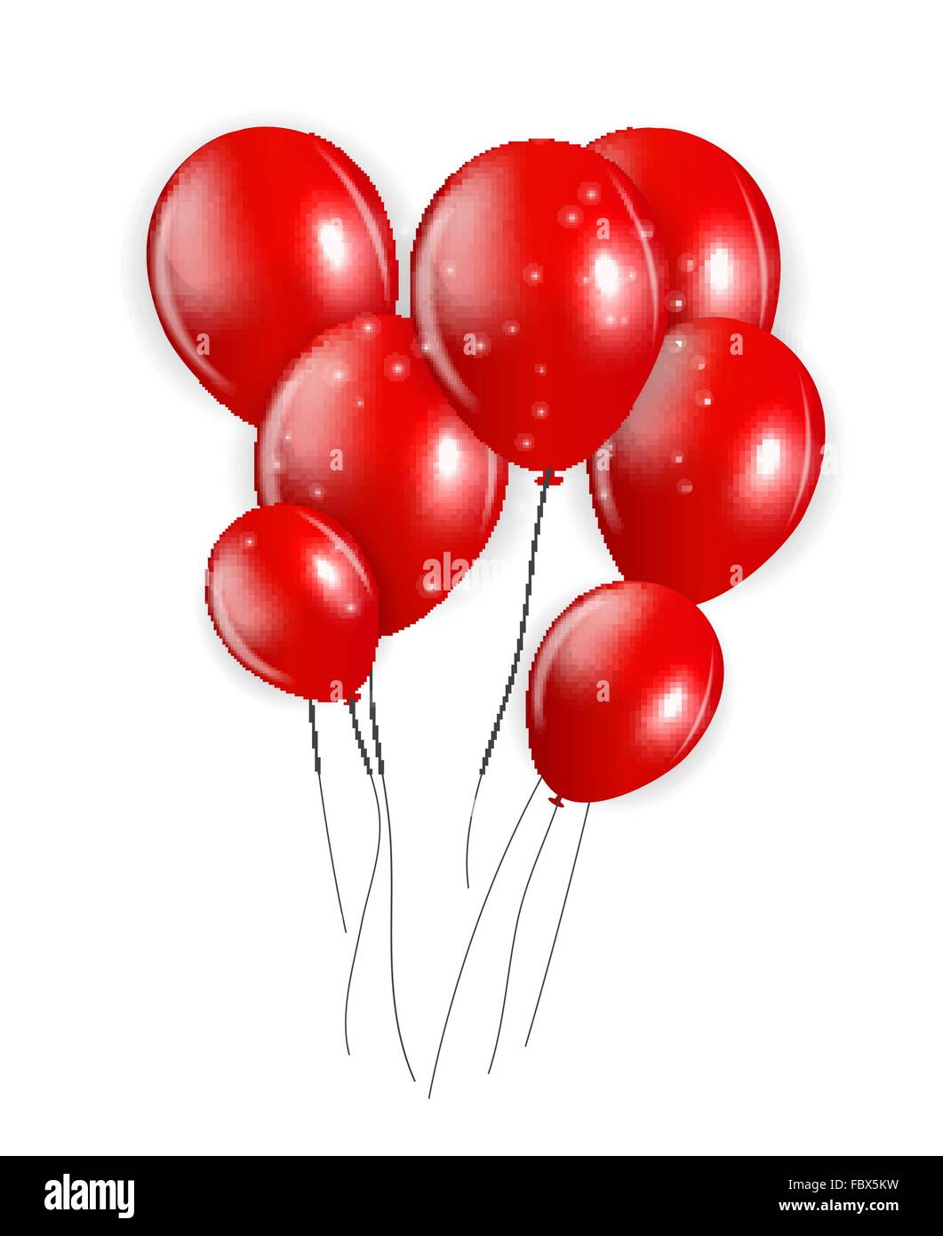 Set of Colored Balloons, Vector Illustration Stock Vector Image & Art ...