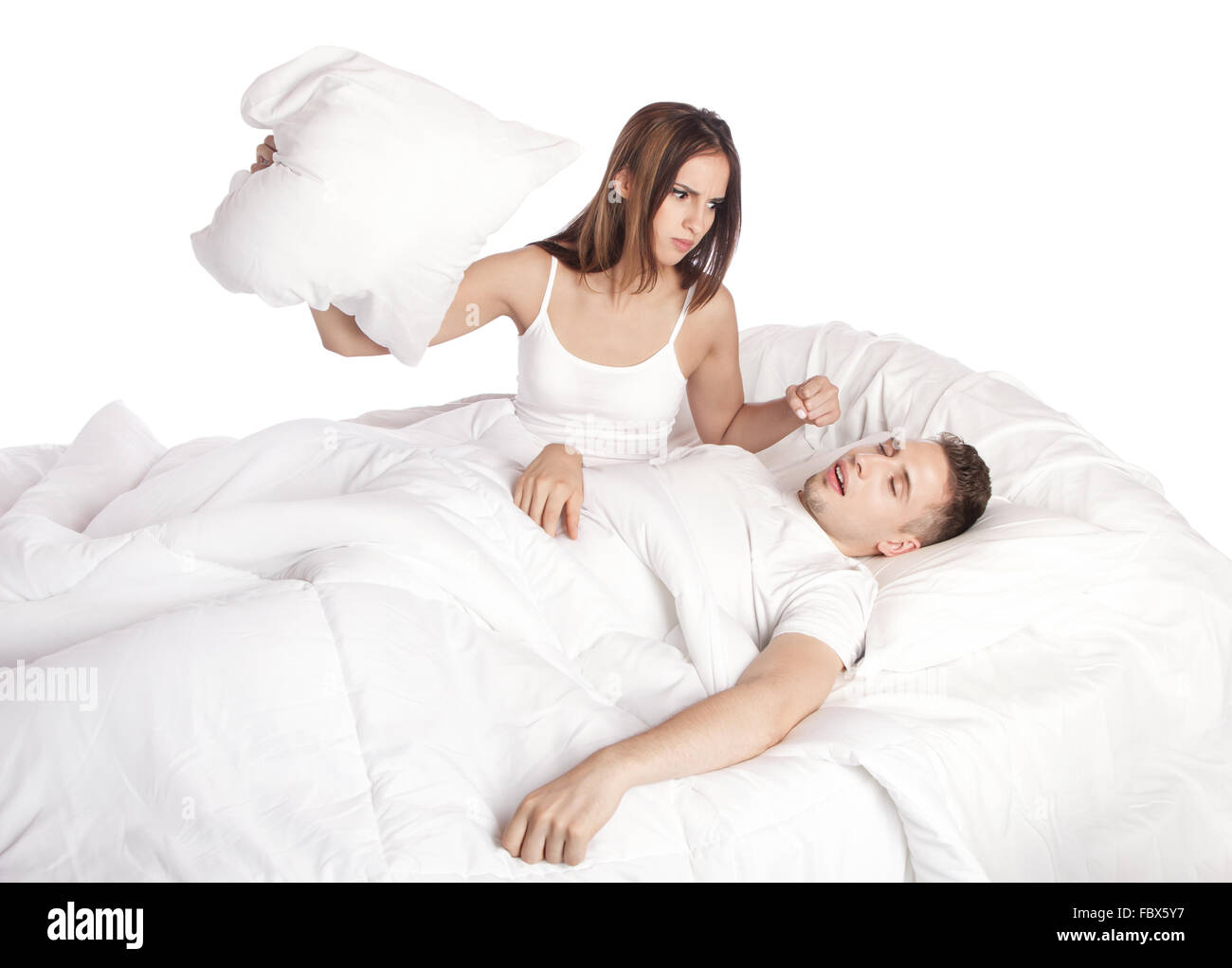 Put an end to snoring Stock Photo