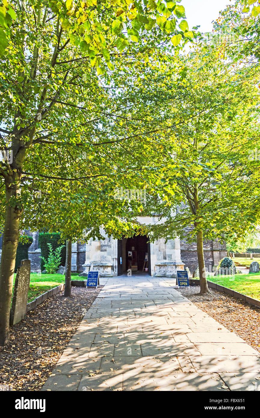 Holy Trinity, Stratford Upon Avon, burial place of William Shakespeare and Anne Hathaway Stock Photo