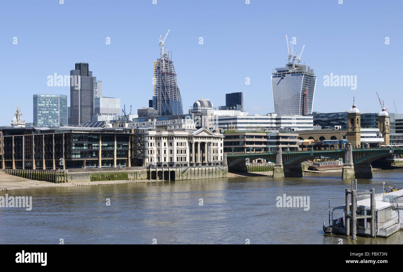 London - City with Southwark Bridge Stock Photo