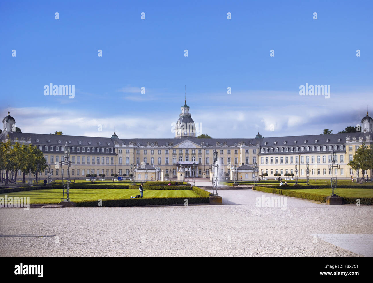Karlsruhe Castle Stock Photo