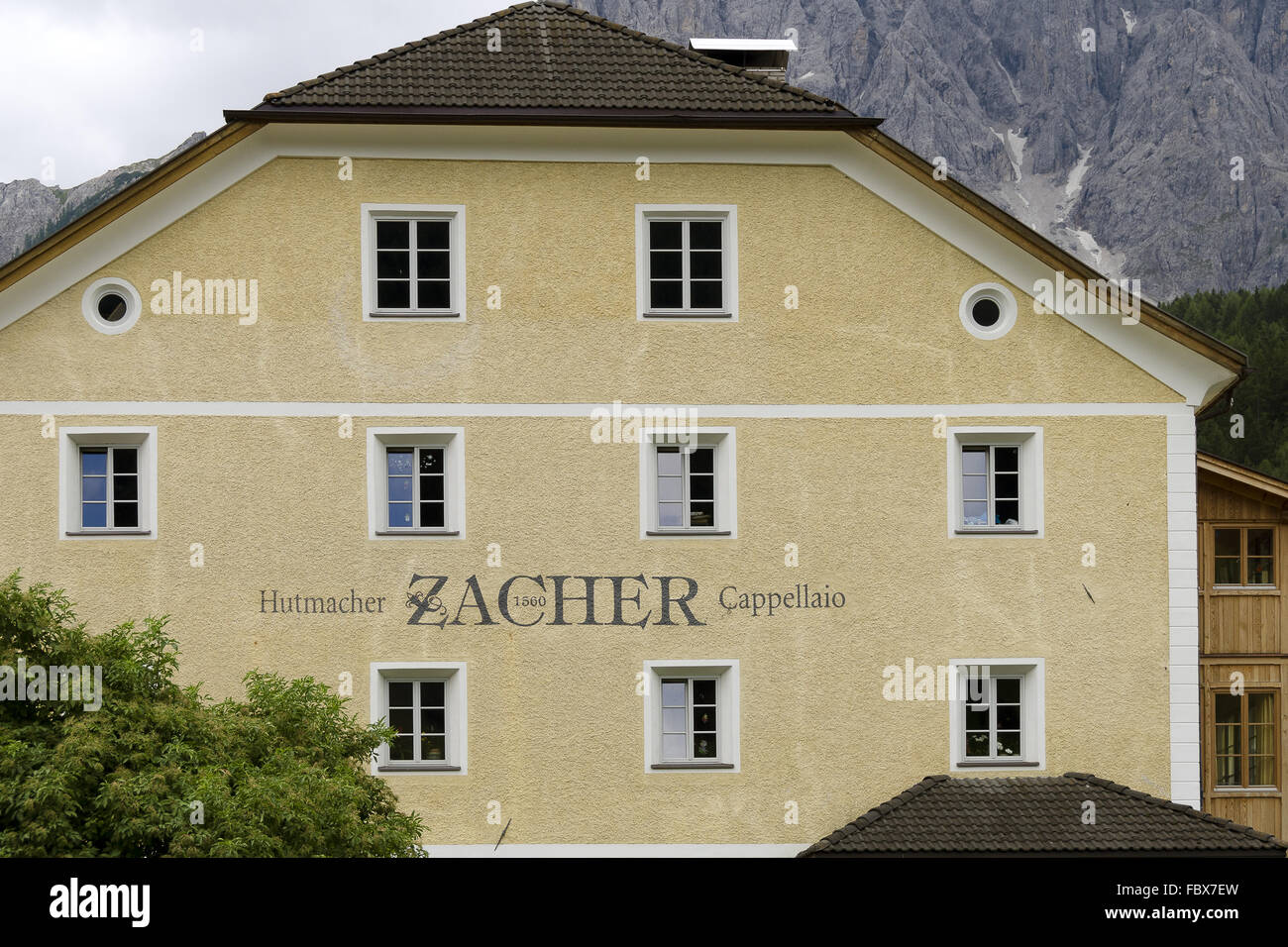 hatter house at Innichen Stock Photo