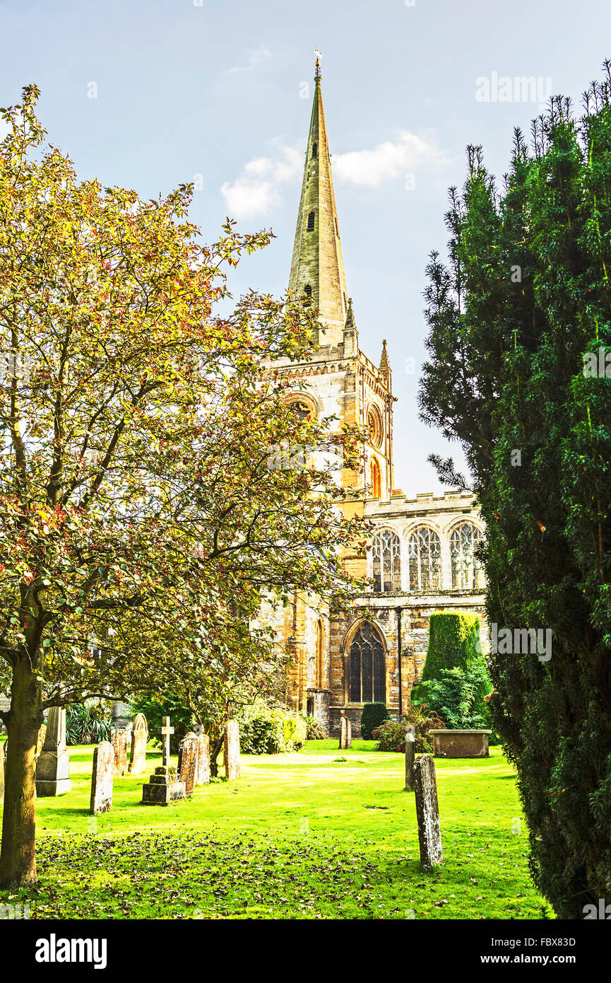 Holy Trinity, Stratford Upon Avon, burial place of William Shakespeare and Anne Hathaway Stock Photo