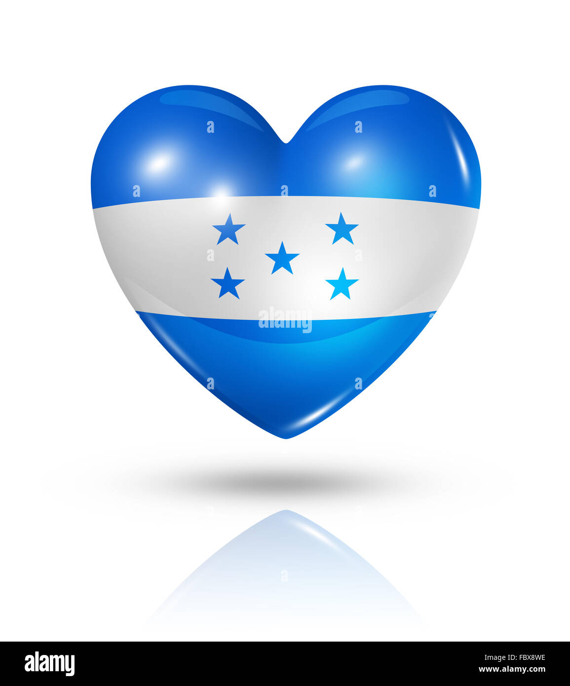 Love Honduras, heart flag icon Stock Photo Alamy