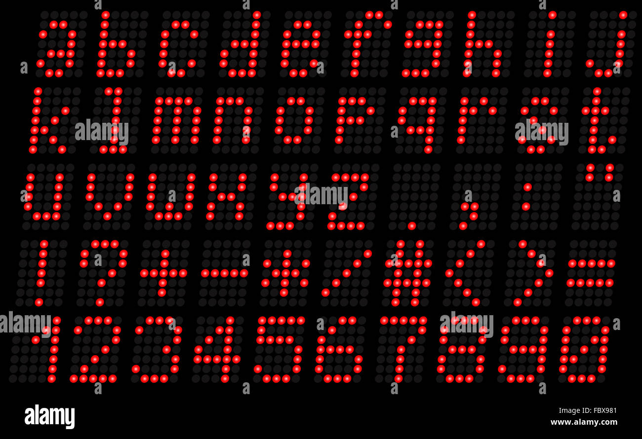 Alphabet, lowercase red Stock Photo - Alamy