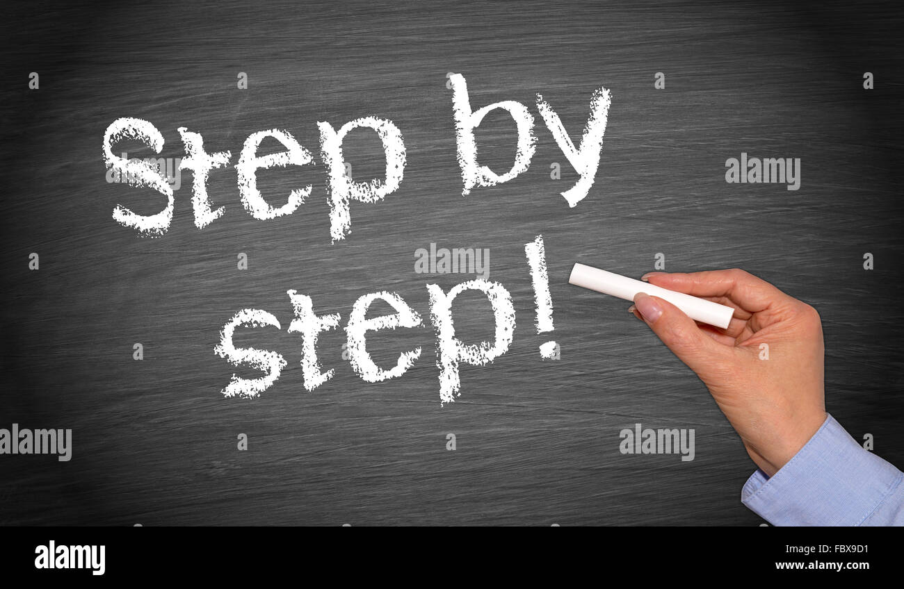 Step by step ! Stock Photo - Alamy
