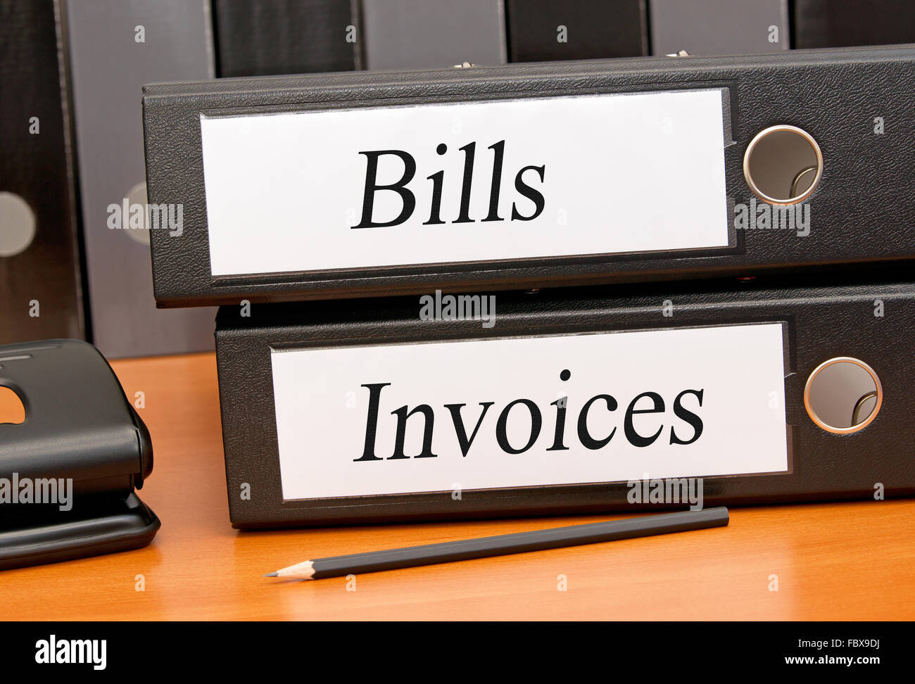 Bills and Invoices Stock Photo
